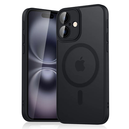 Luxury Magnetic Matte Translucent Armor Shockproof Case For iPhone 11 12 13 14 15 16 For Magsafe Wireless Charge Cover