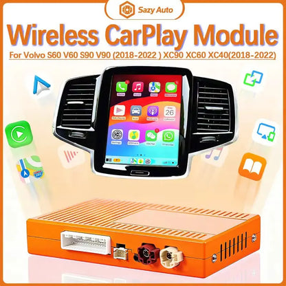 Wireless Apple CarPlay & Android Auto Activation module for Volvo S60 V60 S90 V90 XC40 XC60 XC90 2020-2022 Plug-and-Play
