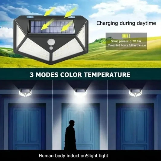 Multifunctional Waterproof Solar LED Spotlight with Motion Sensor for Outdoor Garden Decoration