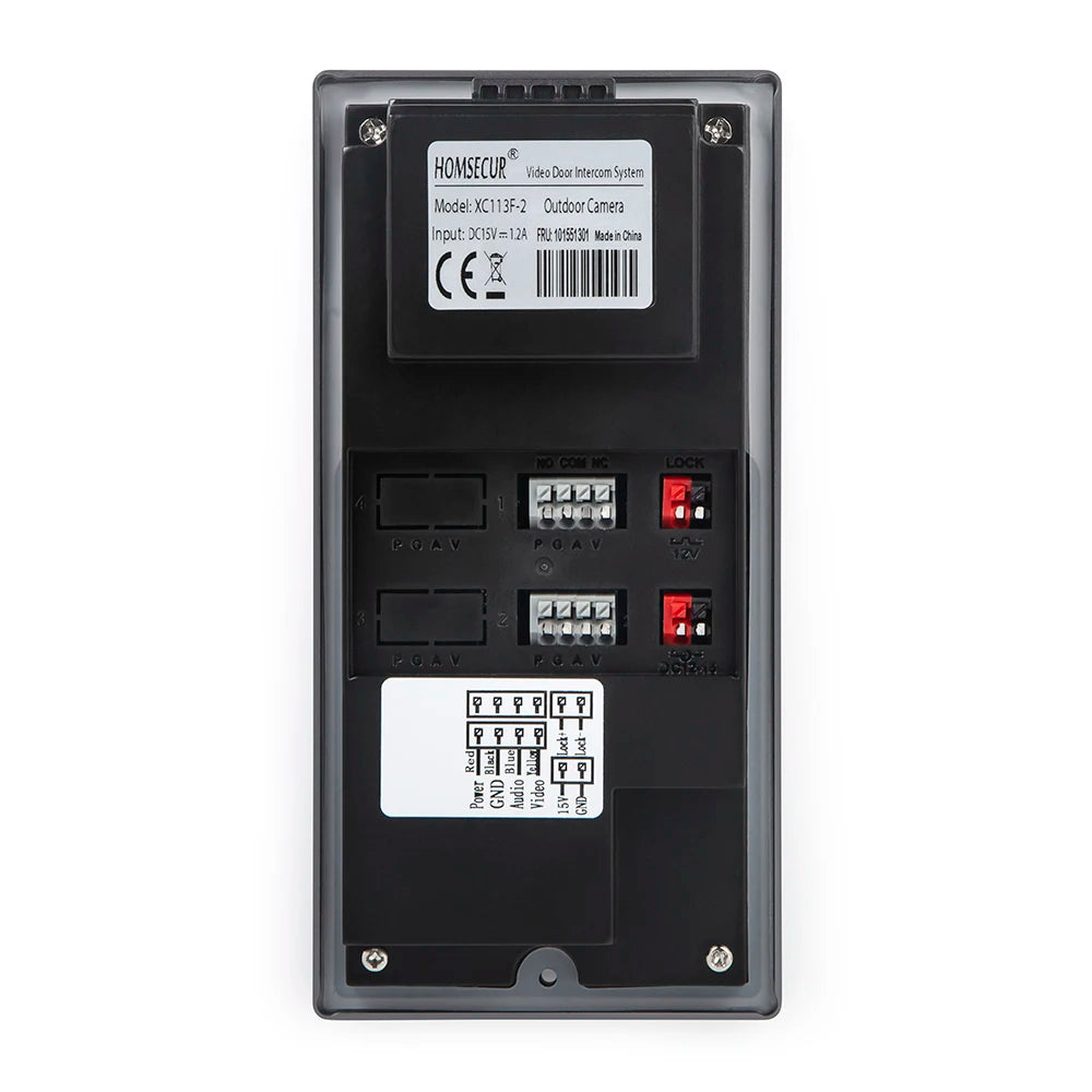 4 Wire XC113F-2 HD Outdoor Doorbell Camera IP65+5Pcs IC 13.56Mhz Keyfobs for Video Doorphone Call Intercom Security 2 Families