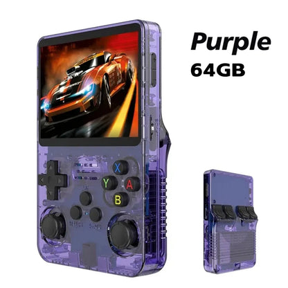 Portable R36S Handheld Game Player 3.5 Inch IPS Display 128GB Linux System Preloaded Retro Games Pocket Console