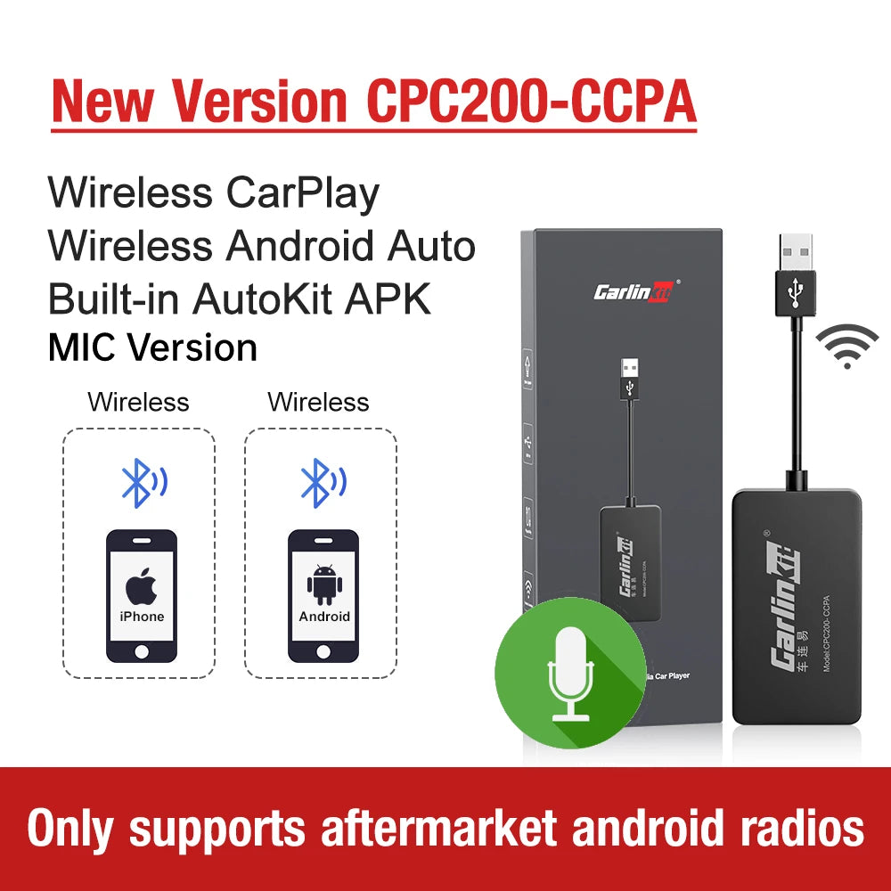 LoadKey & Carlinkit Wired & Wireless CarPlay Wireless Android Auto Dongle for Modify Android Screen Car Ariplay Smart Link IOS15