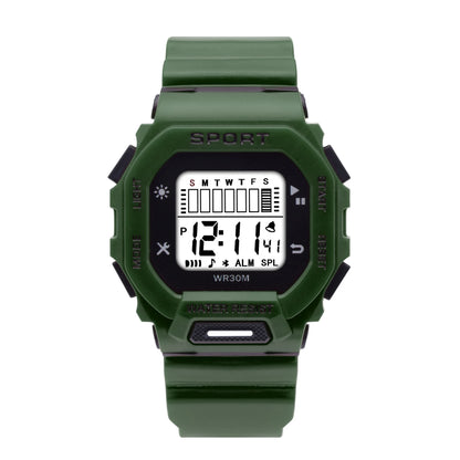 YIKAZE Men's Sports Watch Waterproof LED Digital Watches Student Outdoor Adventure Trend Multifunctional Electronic Watch Gift