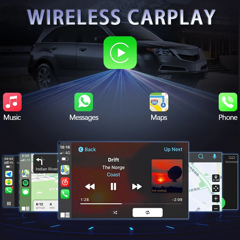 Wireless Apple CarPlay & Android Auto Activation module for Volvo S60 V60 S90 V90 XC40 XC60 XC90 2020-2022 Plug-and-Play