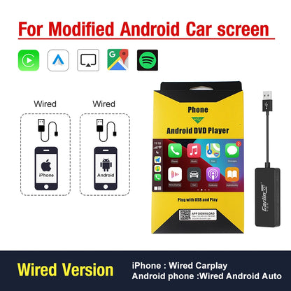 LoadKey & Carlinkit Wired & Wireless CarPlay Wireless Android Auto Dongle for Modify Android Screen Car Ariplay Smart Link IOS15