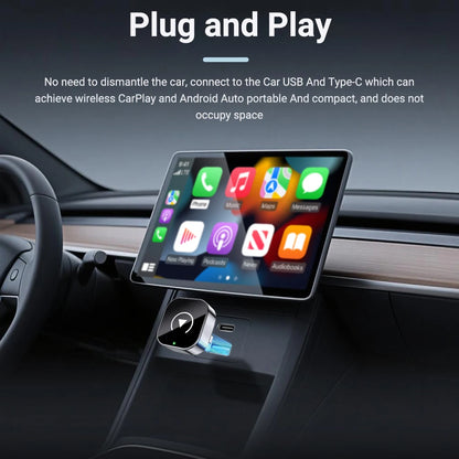 New Super Mini Carplay AI Box Wired to Wireless CarPlay&Android Auto 2in1 Box 5GHz WiFi5 for 99% Original Wired CarPlay/Auto Car